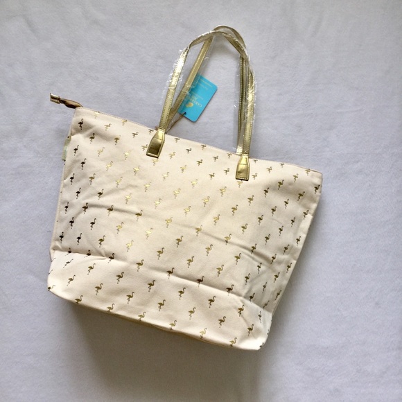 NEW Flamingo Shoulder Tote - Picture 5 of 8